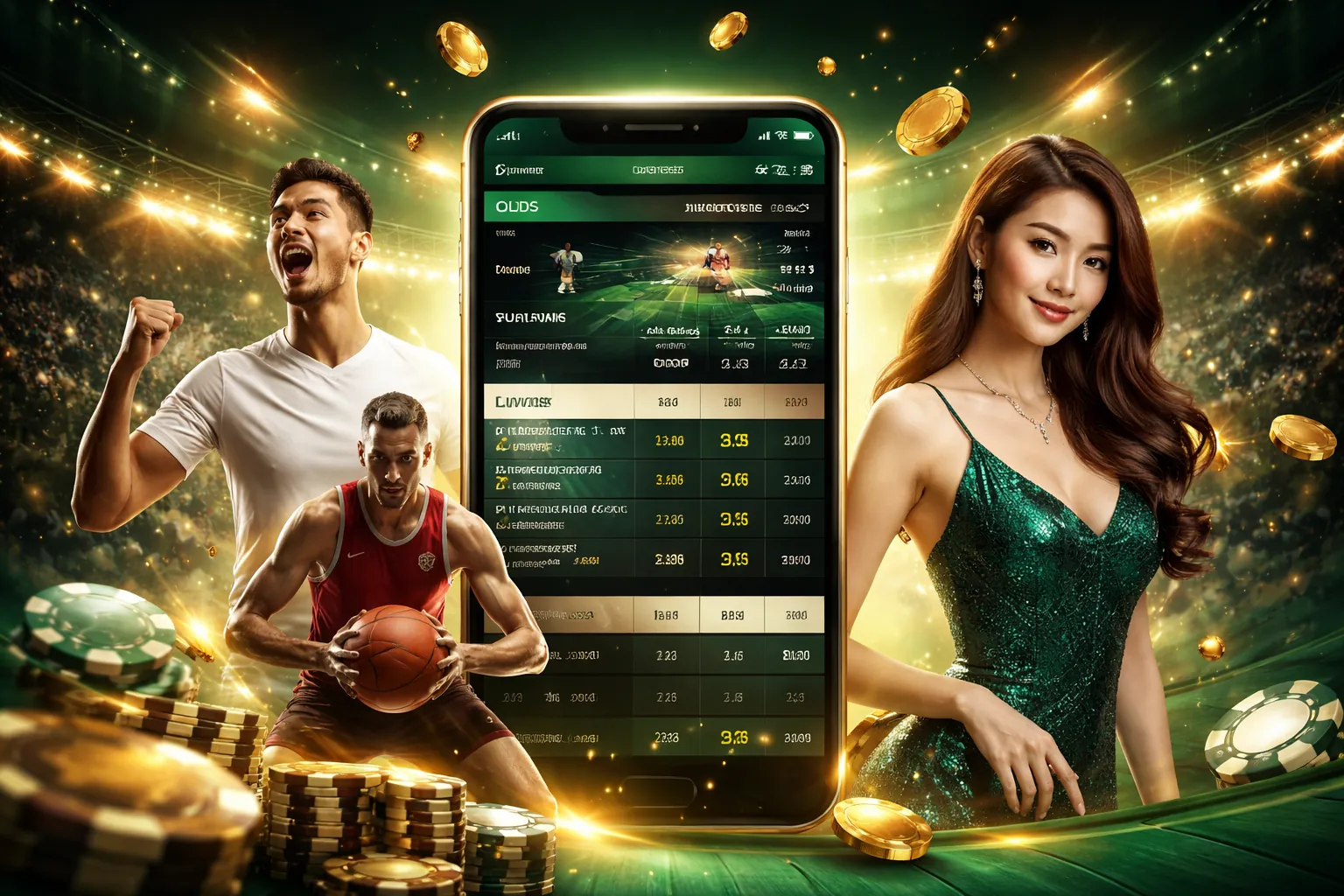 Giao diện cá cược bóng đá tại qh88.com