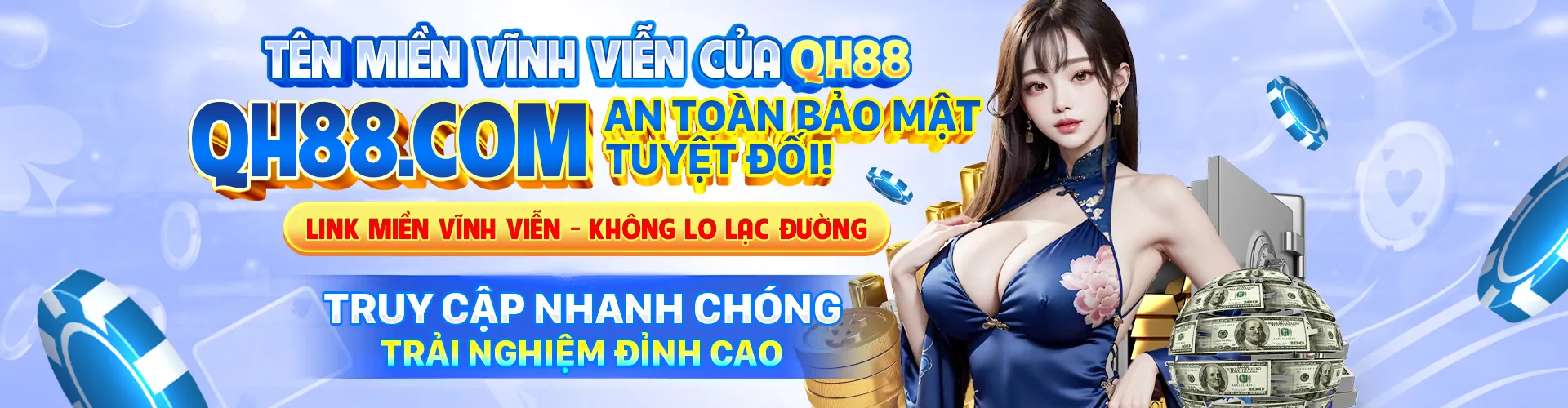 Hình ảnh đại diện qh88.com với biểu tượng chiến thắng
